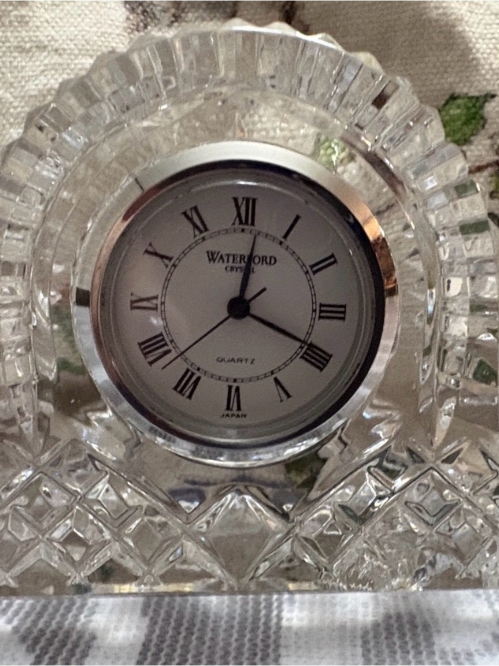 Waterford Crystal Mantel Clock in Clear Crystal